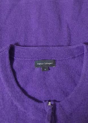 Шикарный шерстяной жакет на молнии фиолетового цвета franco callegari, молниеносная отправка4 фото