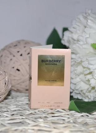 Нова фірмова парфумована вода пробник мініатюра burberry goddess 1,5 мл