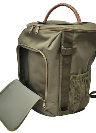 Рюкзак с 2 плетеными корзинами для грибника "acropolis" рнг-8