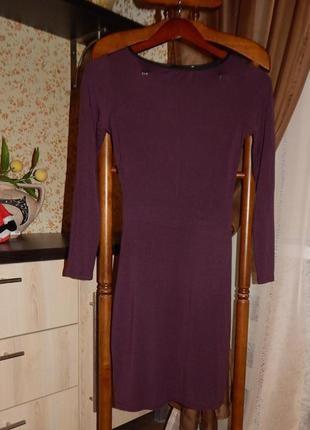 Трикотажное платье по фигуре в обтяжку размер 10 с-м2 фото