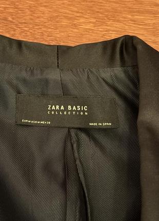 Брючный костюм zara - лимитированная коллекция пиджака и брюки темно-синий4 фото