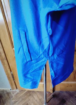 Кардиган синий батал с карманами5 фото