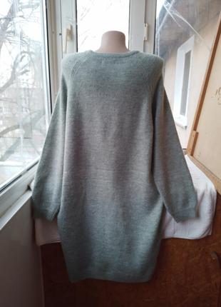 Брендовое шерстяное платье миди большого размера батал шерсть альпака7 фото
