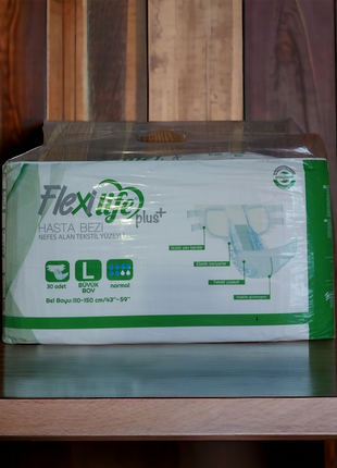 Підгузки для дорослих, размер l (110-150см), 30 шт торговой марки flexi life plus3 фото
