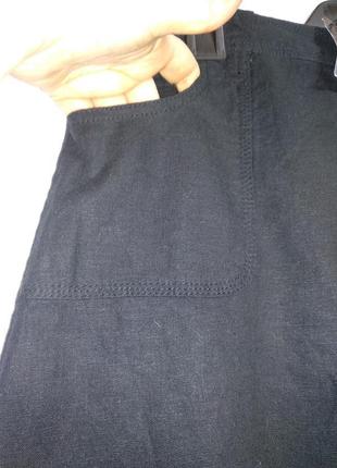 Льняная юбка на пуговицах с вышивкой и аппликацией 14/48-50 размер4 фото