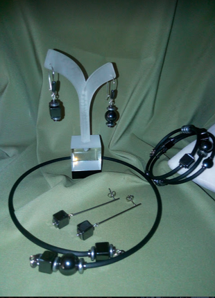 Стильний чокер кольє намисто, намисто, браслет, сережки сережки гвоздики натуральний камені бохо1 фото