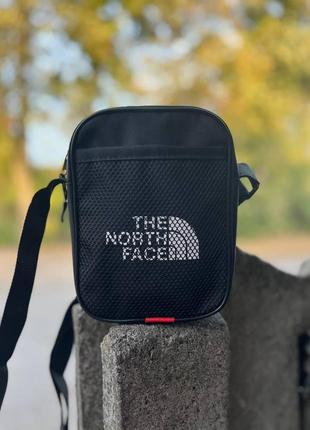 Сумка the north face чорного кольору / чоловіча спортивна сумка через плече tnf / барсетка the north face