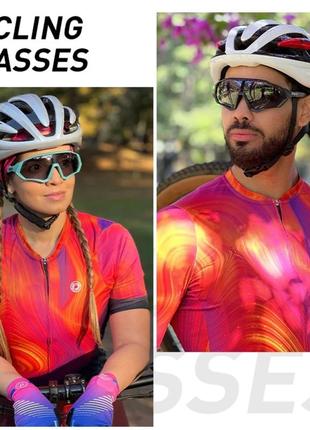 Фотохромні поляризовані окуляри scvcn, фотохромные велосипедные очки6 фото
