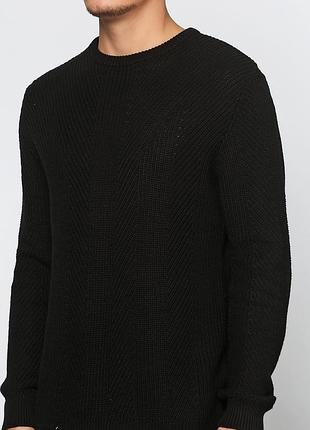 Стильный свитер джемпр h&amp;m david beckham pattern-knit black jumper