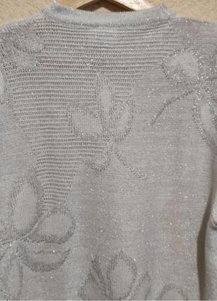 Жіночий светр з люрексом білий светрик5 фото