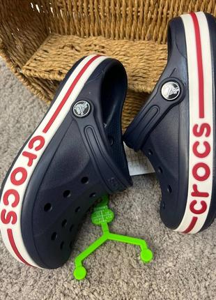 Детские кроксы сабо crocs kids’ bayaband clog navy синие все размеры в наличии1 фото