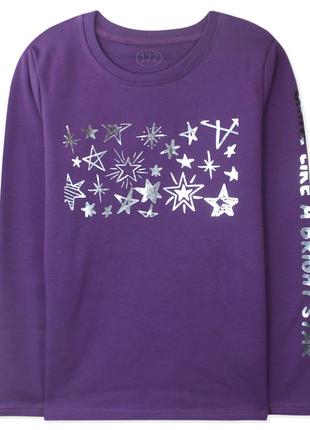 Кофта для дівчинки, джемпер, фіолетовий. срібні зірки.