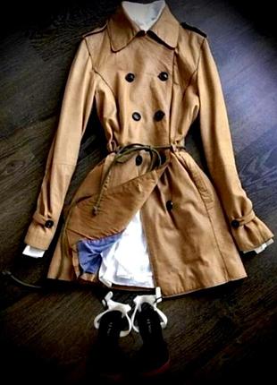 Italy, massimo dutti limited,кожаный тренч премиум, пальто