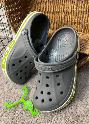 Дитячі крокси сабо crocs kids' bayaband clog charcoal сірі лідер продажів