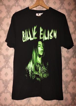 Футболка чорна billie eilish мерч