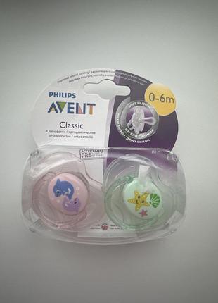 Ортодонтичні соски philips avent 0-6 місяців1 фото