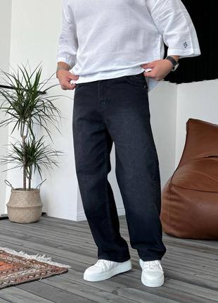 Стильні широкі джинси baggy у темно-сірому кольорі 🔝