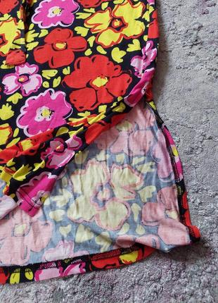 Трикотажное платье без рукава из мягкого джерси🔹мультиколор🔹разноцветный цветочный принт studio(12-14 размер)8 фото