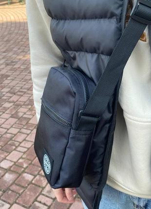 Барсетка stone island / мужская сумка через плечо стон айленд черная3 фото