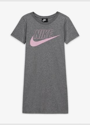 Сукня-футболка nike 137-146 см 9-11 років сіра котонова сукня плаття платье
