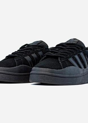 Adidas campus x bad bunny black3 фото