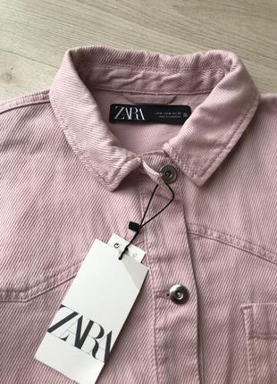 Нова джинсова куртка курточка рожева вельветова зара zara5 фото