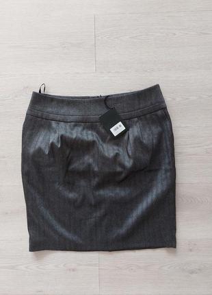 Новая юбка - карандаш темно серая ostin, размер xl, можно на l