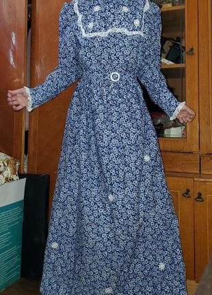 Винтажное чайное платье в стиле laura ashley винтаж коллекционное редкое рустик прованс бохо