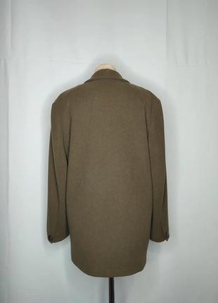 Пиджак коричнево-зеленый, хаки, шерстяной6 фото