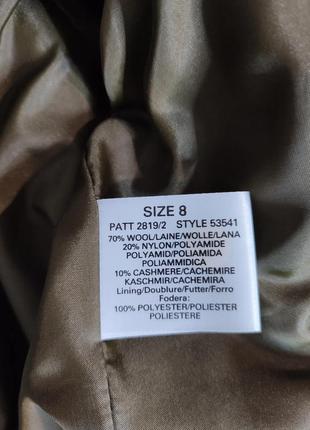 Пиджак коричнево-зеленый, хаки, шерстяной9 фото