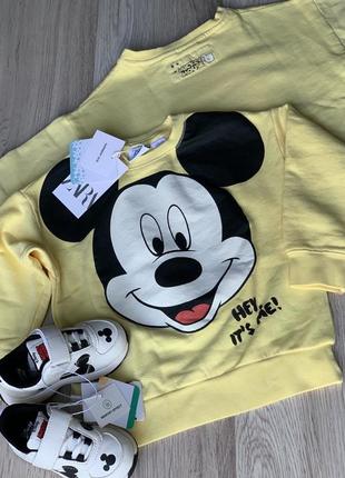 Детский свитшот из микки маус zara/детская толстовка зара/ детский свитшот/ для девочки/ для мальчика/свитер/свирик