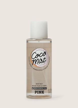 Парфюмированный спрей с ароматом кокоса victoria’s secret pink coco mist1 фото