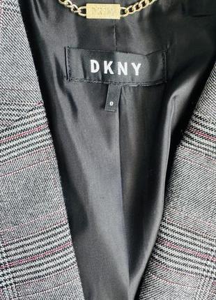 Брендовый базовый пиджак dkny в клетку9 фото