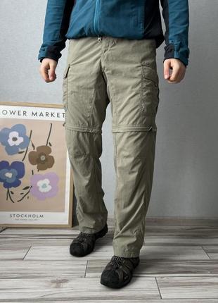 Мужские треккинговые брюки трансформеры шорты 2в1 карго колумбия columbia pants titanium титаниум