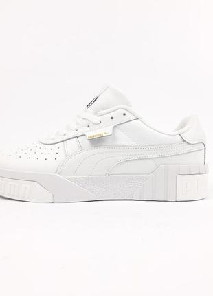 Жіночі шкіряні кросівки puma cali white пума калі білі