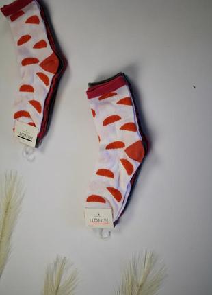 Набір шкарпеток жіночі 3 пари minoti 37-38 різнокольоровий (2503241015)2 фото