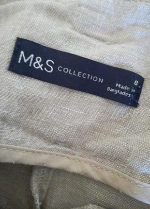 Брюки палаццо с защипами 100%лён отm &amp;s6 фото