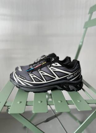 Кроссовки salomon xt-6 gore-tex black grey