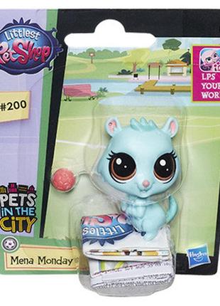 Mena monday littlest pet shop lps no200 сурок мена понедільник mena monday уцінка пошкодження в блістері