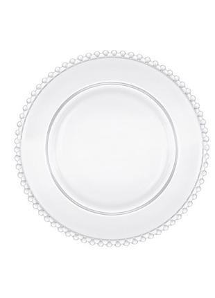 Тарелка стеклянная прозрачная, 27,5*2,5 см