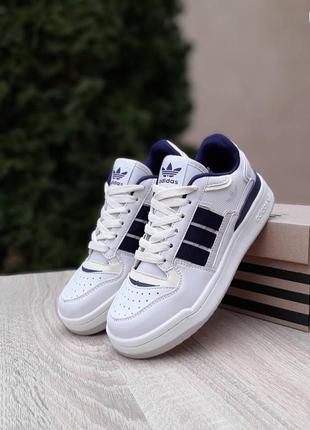 Женские кожаные кроссовки adidas forum exhibit low адедас форум