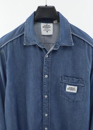 Мужская джинсовая рубашка cheap monday / оригинал &lt;unk&gt; m &lt;unk&gt;2 фото