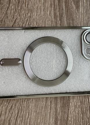 Накладка sides chrome case magsafe box iphone 12 , чохол із підтримкою magsafe для iphone 122 фото