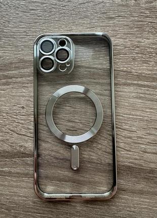 Накладка sides chrome case magsafe box iphone 12 , чохол із підтримкою magsafe для iphone 124 фото
