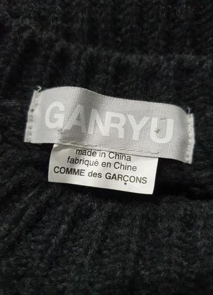 Свитер сетка comme des garcons × ganryu графитовый5 фото