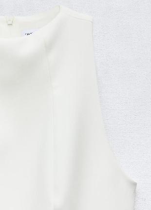 Розкльошена сукня безрукавка біла zara new6 фото