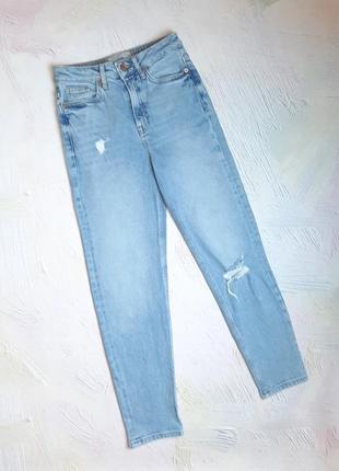💝2+1=4 женские голубые мом mom джинсы стрейч высокая посадка new look, размер 44 - 466 фото