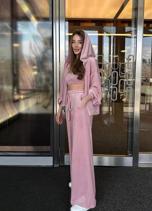 Костюм велюр трійка