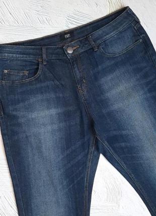 💝2+1=4 темно-синие джинсовые бриджи капри стрейч f&amp;f, размер 50 - 523 фото