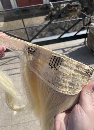 Накладной хвост блонд шиньон перика косплей4 фото